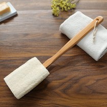 Log long handle bath brush bath brush rub back brush can remove loofah towel loofah body Bath