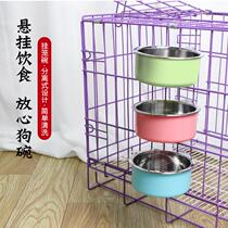 Pet Bowl Feeders Cat Bowls Pets Stainless dog bowls Dog Cage Hanging Stationary Dog Basin Wholesale Manufacturer 6
