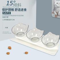 Cross Border Pet Bowls Cats Bowls Dogs Bowls double bowls Diagonal Opening Bowl protection cervical spine Pet Bowl Kitty Bowl Cat Cat Cat Food