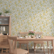 2022 New British imported wallpaper bedroom background wallpaper wallpaper background wallpaper fruit leaf field retro wallpaper
