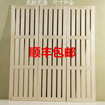 Thickened pine full solid wood bed board waist guard 1 8 1 5 ribs multi-function 1 35 breathable hard board 1 2 folding