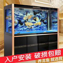 Minjiang large-scale water-free ecological Dragon and Fish Tank living room floor filter goldfish tank aquarium