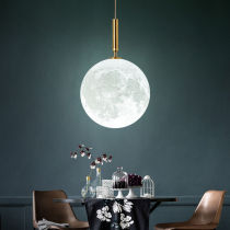 (EternalFire) EFE chandelier Nordic 3D printing starred net red all-copper lunar chandelier shake-up the same