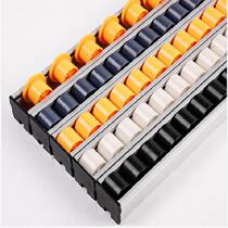 Grouting wheel line slide thickness sheet metal conveyor wheel packaging fluid y rail transport line