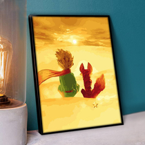 Little Prince diy oil painting digital oil painting cartoon handmade painting color hand drawing bedroom decoration healing decompression