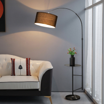 Fishing lamp floor lamp Nordic living room ins Wind Net red bedroom bedside study with vertical table lamp coffee table