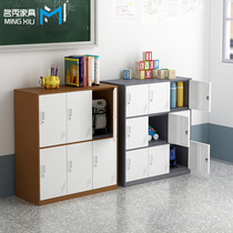 Color locker tin cabinet Primary School kindergarten locker dance classroom schoolbag cabinet with lock iron short cabinet