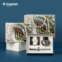 (German pen tip) tramol national tide series lion dance pen girl Mens student Special Writing Art retro high-grade exquisite gift gift box set custom logo lettering