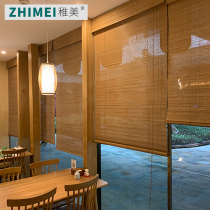Bamboo curtain rolling curtain custom curtain door curtain lifting shading shading partition balcony Zen household curtain Chinese curtain