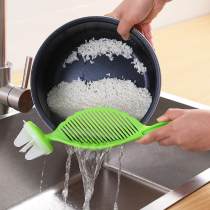 Amoy rice spoon Household multi-function rice washing tool mixing stick does not hurt the hand Amoy rice shovel drain water hand protector Amoy rice artifact
