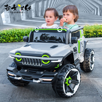 Children's electric car four-wheel four-wheel drive off-road car double male and female baby remote control toy car can take adult stroller