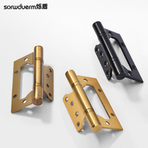 Shuo Shield-free slotted child female hinge stainless steel wooden door door thickened 3 0 hinge 4 inch 15 bearing silent folding