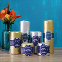 Exit non-fragrant coated gold silver thick candle wide wax column odorless candle soft banquet romantic candlelight