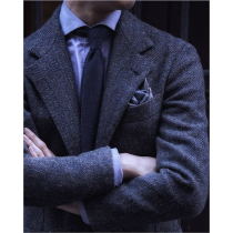 Tweed wool Tweed suit vintage Fishbone Blazer Blazer Blazer Blazer coat Italian autumn winter suit man