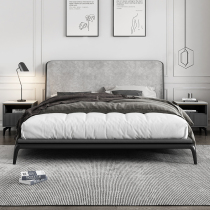 Italian minimalist bed Nordic Master Bedroom 1 8 meters soft bag bed bedroom atmosphere Net red ins modern simple light luxury bed