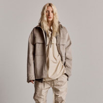 FOG American heavy casual retro high street jacket suede jacket workwear loose leather jacket men standing collar trend