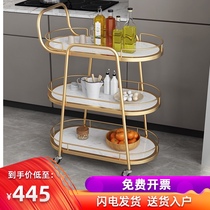 Dining car trolley hotel commercial restaurant Mobile cake delivery car iron multifunctional hand push household tea car