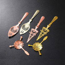 Bar 304 stainless steel absinthe spoon Bar absinthe spoon Sugar cube colander Household filter Creative absinthe spoon