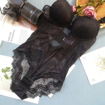 Small Fenway lace shaped lace shaper bottom one-piece dress Sexy transparent mesh yarn lingerie female harnesses to woo bra-style summer