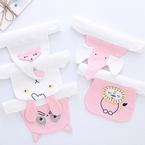 Baby sweat towel baby gauze sweat towel cotton kindergarten childrens sweat towel pad pad back towel 0-3-6 years old cotton