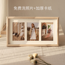 Wash photos to make photo frames combine photos set up photos customize 6-inch wedding photos picture frames wall hangings three-in-one