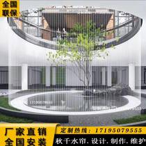 Sales department drawing water curtain Digital water curtain Fiber optic water curtain Fountain Outdoor rain curtain Wall drawing water curtain Water landscape