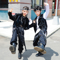 Street dance childrens tide suit suit boy hiphop childrens clothing leather clothing boy hip-hop girl costume autumn
