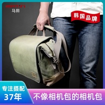  Ma Tian thick canvas photography bag Professional SLR camera bag large capacity mens and womens micro single a7 oblique cross shoulder bag