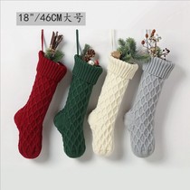 European and American new Christmas socks gift bags decoration home wall candy bags Christmas hanging socks dotted large