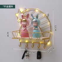 Headwear Containing Wall-mounted Nordic Iron Art Decorative Key Buckle Hooks Hyun Guan Shelf To Show Creative Home