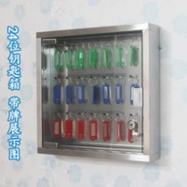 Cabinet small storage lock Stainless steel box hanging box Transparent cabinet box key management box cabinet box wall door lock