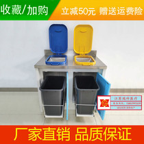 Hot-selling nurse color steel plate cabinet type classification trash can Medical disposal room bin cabinet Ward dirt disposal table