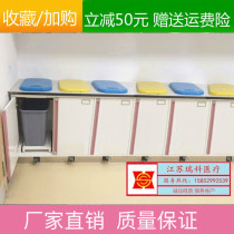New products Commercial foot stretched trash cabinet Hotel Restaurant Hospital stainless steel cabinet classified trash bin