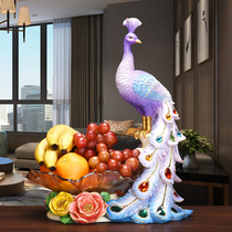 European Peacock fruit plate living room home creative coffee table ornaments light luxury luxury dried fruit candy plate wedding gifts