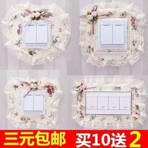 Cloth Art With Pocket Wall Patch Light Switch Socket Decoration Protective Sheath Home Patch Wall Fire Plugboard Hood Panel New