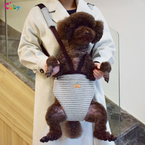 Pet Out Chest Front Bag Dog Backpack Breathable Portable Double Shoulder Dog Bag Emancipation Hands Trip Teddy Bibbear Backpack
