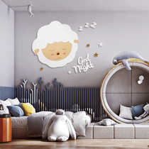 Childrens room background wall decoration boys and girls Room Three-dimensional wall decoration minimalist princess room bedroom metal wall decoration wall hanging