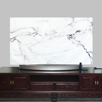Marble TV cover dust cover ins Wind cotton linen fabric computer protective cover 43 inch 55 70 inch large