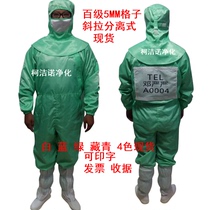 Super vision 100-level fruit green dust-free clothing SDP cable-stayed separation anti-static clothing fully enclosed protective clothing