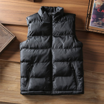 Close your eyes and enter the autumn and winter new mens thickened warm stand collar casual all-match down cotton vest vest coat