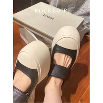 Zhao Ruths Tongan Spring Summer Leisure Ugly Mary Precious Sandals Womens Thick Bottom Genuine Leather Magic Sticker Big Heads Bread Shoes