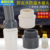 Kitchen sink sewer anti-odor joint anti-spill and water-leakage fittings double-tank connecting pipe 50 drain pipe anti-water