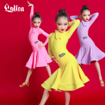 Lolita Latin Dance Costume Girls Children and Girls Professional Competition Performance Competition Dress Dance Dress Girl Dress Girl Dress