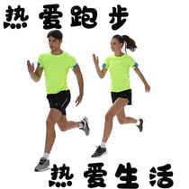 Sports men and women Summer short sleeve thin quick-drying breathable high quality running clothes gym couple sportswear clothing