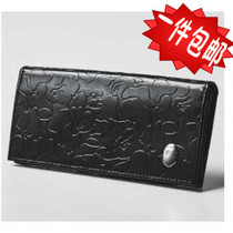 New Japanese magazine Appendix Tide brand black ape man embossed long wallet card case male lady can be approved