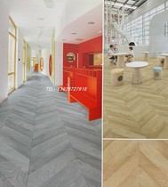 Fishbone pattern PVC floor bakelite pattern plastic rubber floor leather Nordic style personality gray herringbone floor glue new