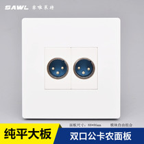 Large board two-position male Canon panel 86 type 2 welding-free male Canon three-core audio port multimedia socket