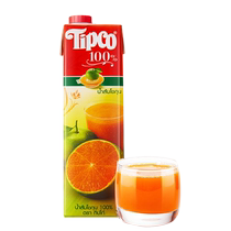 Tipco Tabao Green Orange juice Thailand imported large bottle net Red NFC pulp juice 100%full box wedding drink