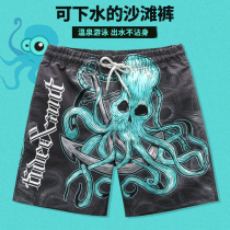 Summer dress New Octopus Octopus 3D printed big pants beach pants men quick-drying shorts large size hot spring pants swimming pants