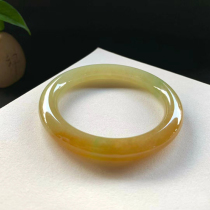 Myanmar Jade jade bracelet women can Certificate natural yellow feuds red feuds ice original head A goods to women